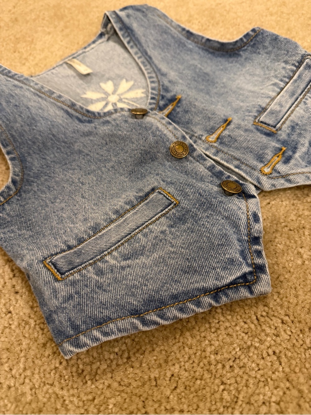Rylee + Cru Girls Embroidered Denim Vest 4-5Y Western Boho - Picture 2 of 9
